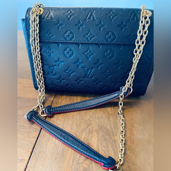 100% authentic Louis Vuitton Vavin PM Monogram Empreinte Leather blue/red - Picture 12 of 16